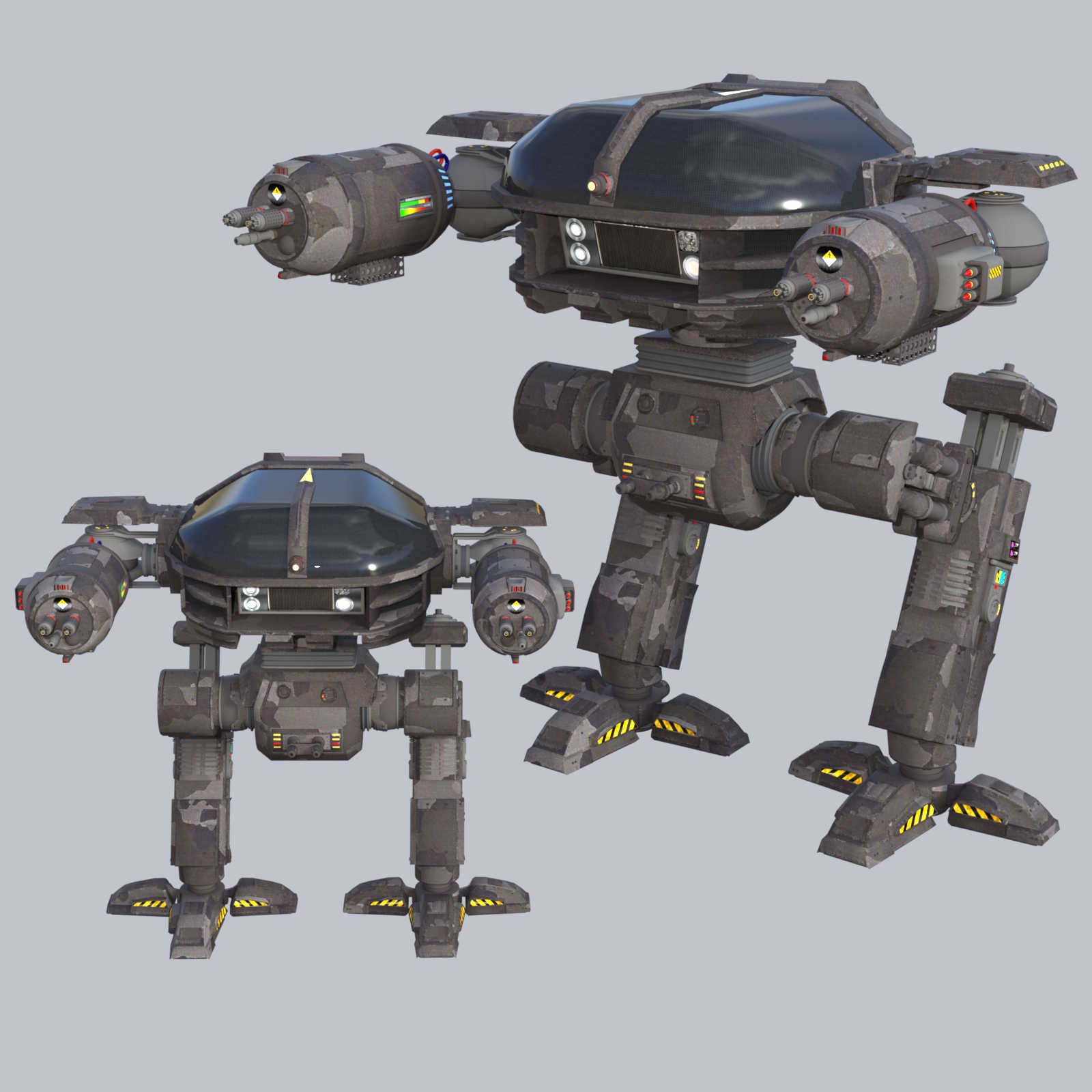 CAMO-COOL MILITARY Styles for Defence Mech 58 in Poser and Daz Studio by N/A