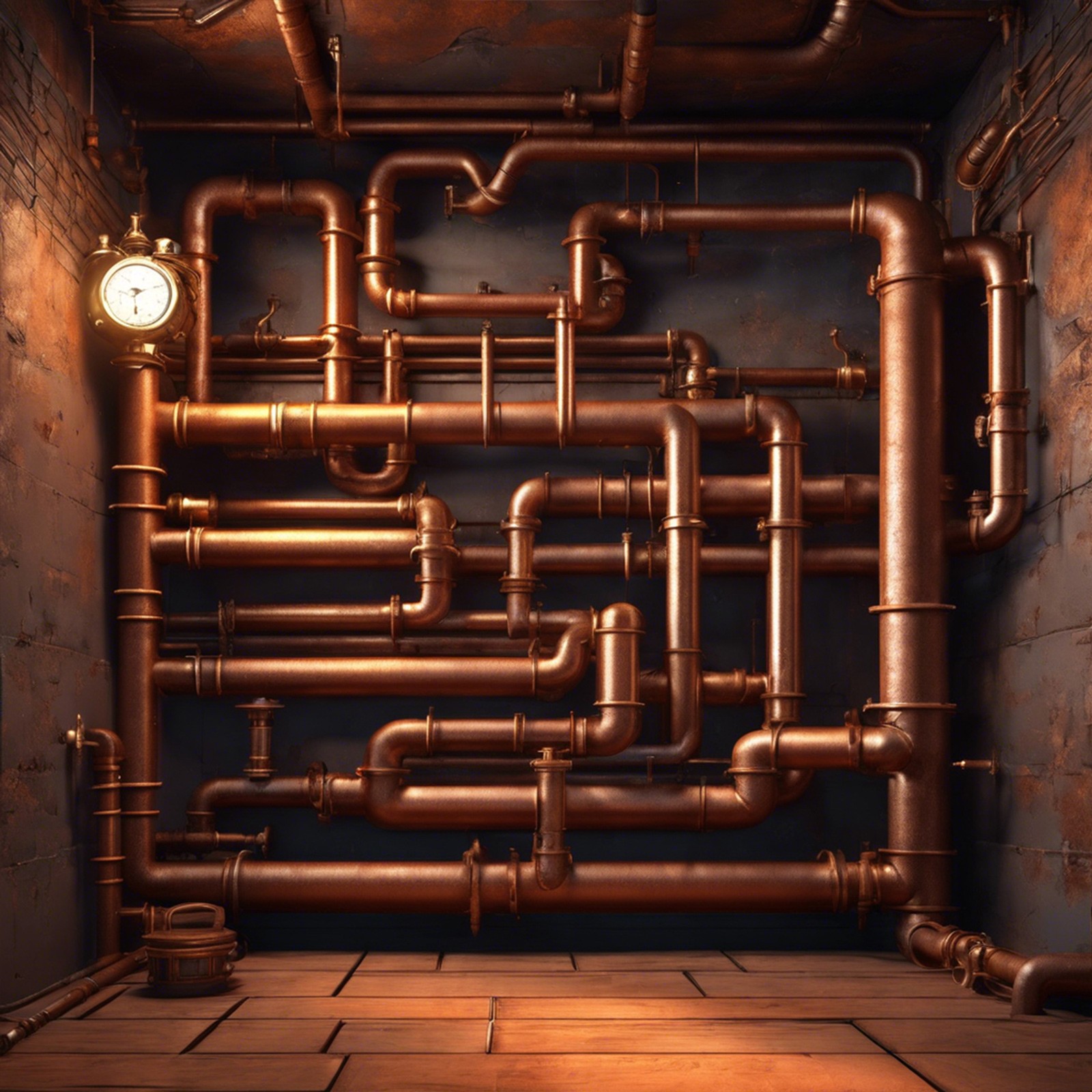 Steampunk Pipes Backgrounds by N/A
