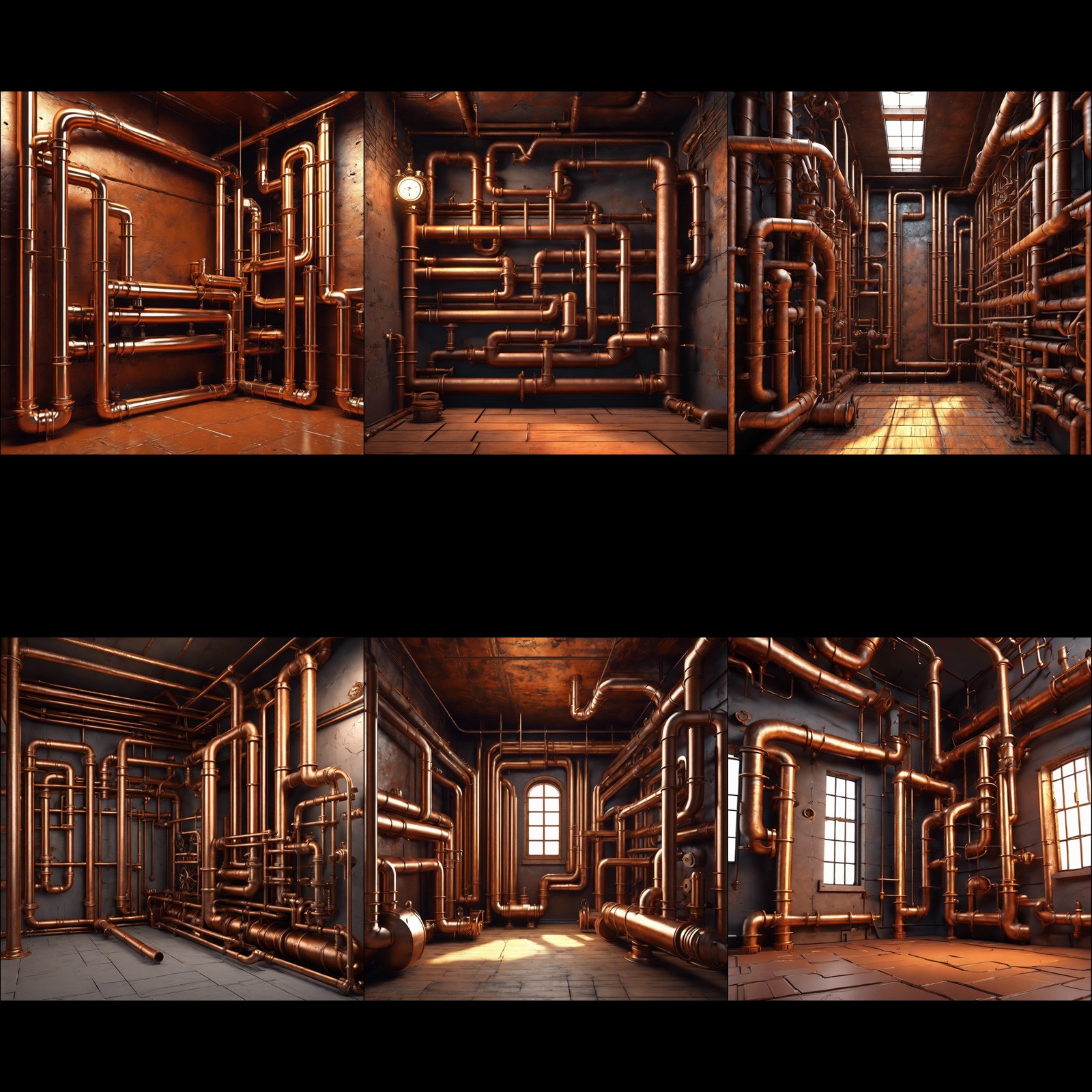 Steampunk Pipes Backgrounds by N/A