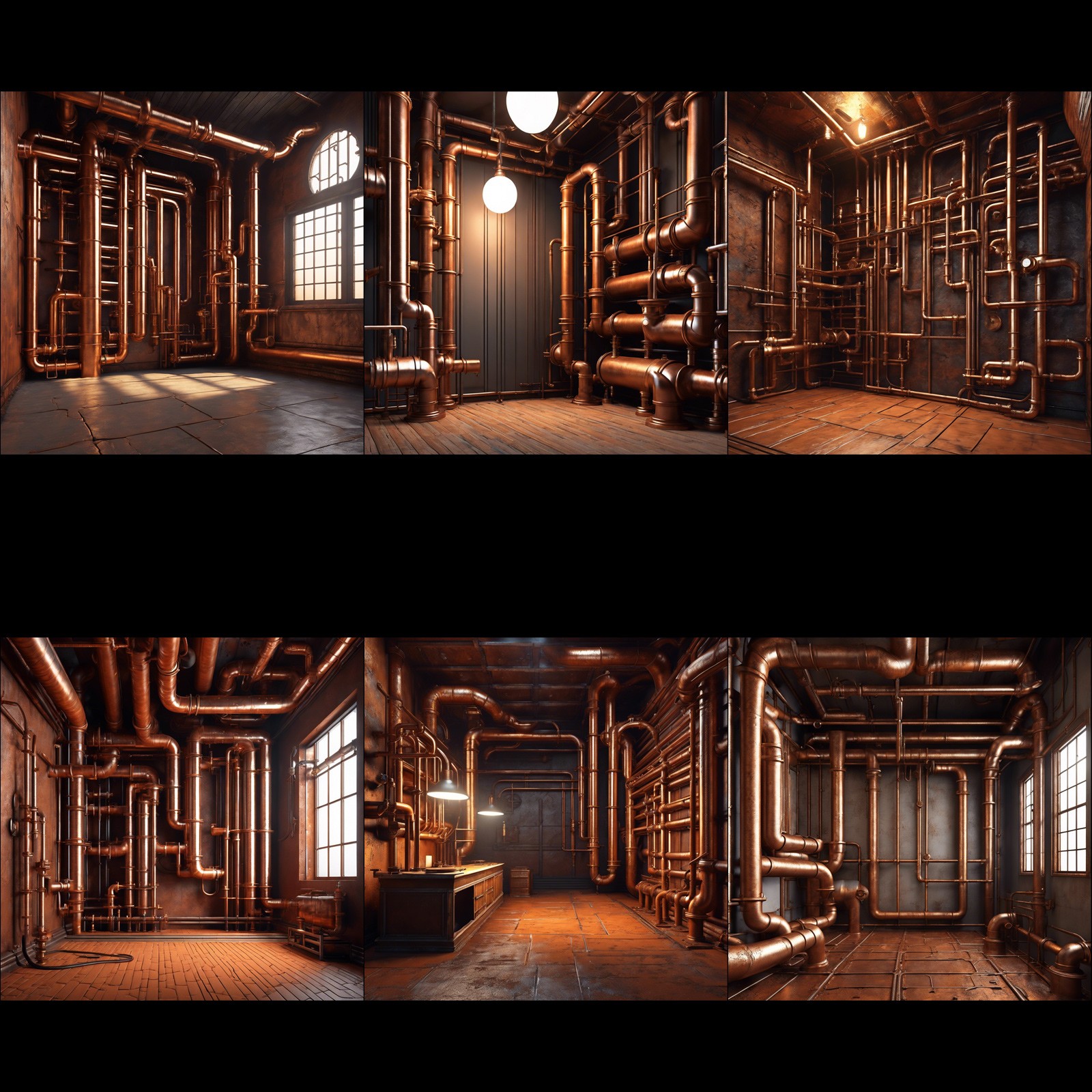 Steampunk Pipes Backgrounds by N/A