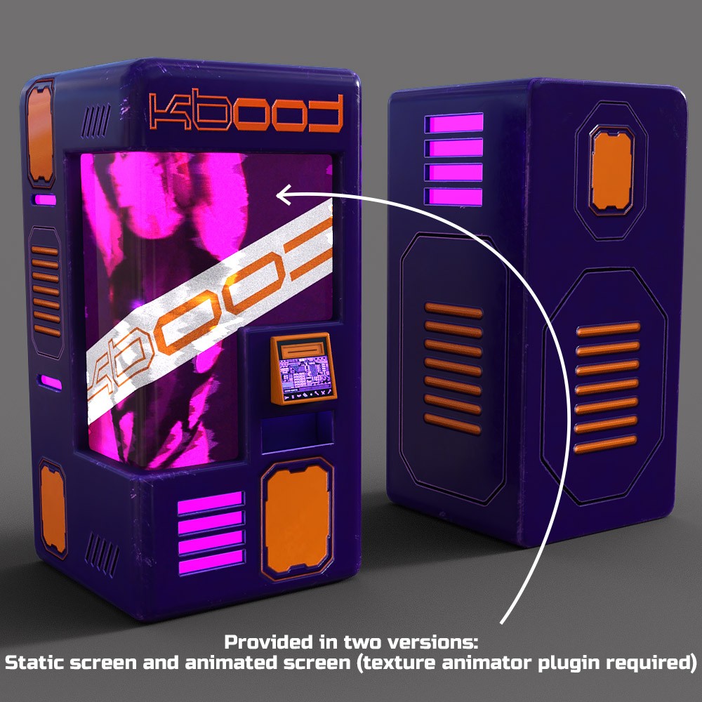 Animated Cyberpunk Vending Machines for Daz Studio by N/A