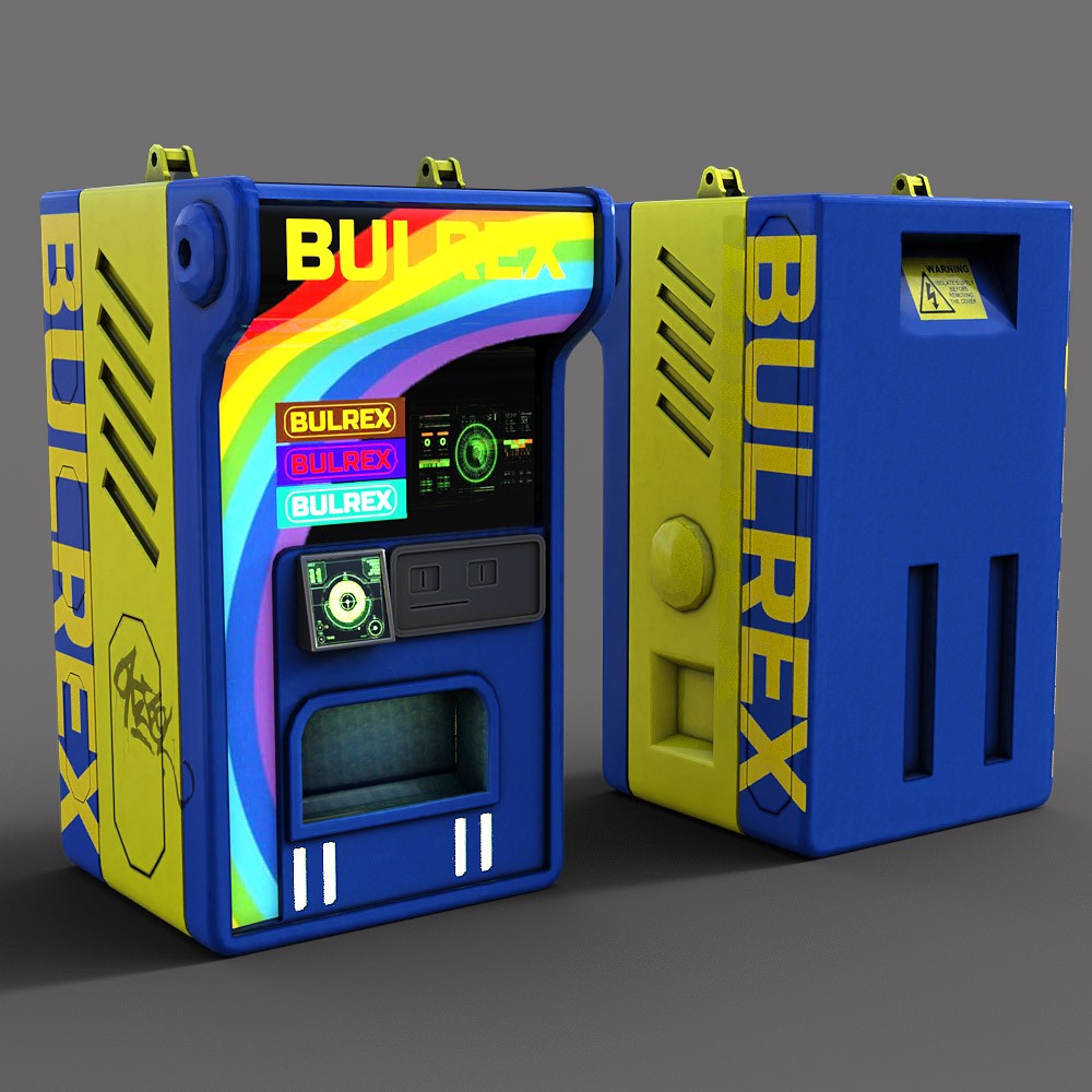 Animated Cyberpunk Vending Machines for Daz Studio by N/A