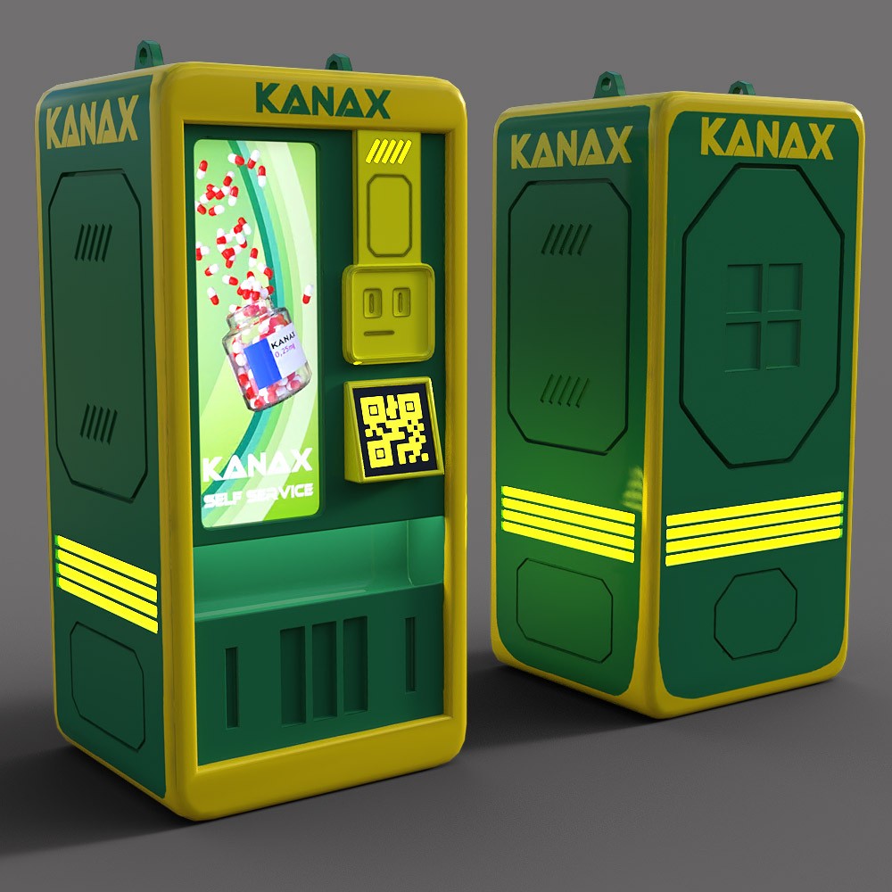 Animated Cyberpunk Vending Machines for Daz Studio by N/A