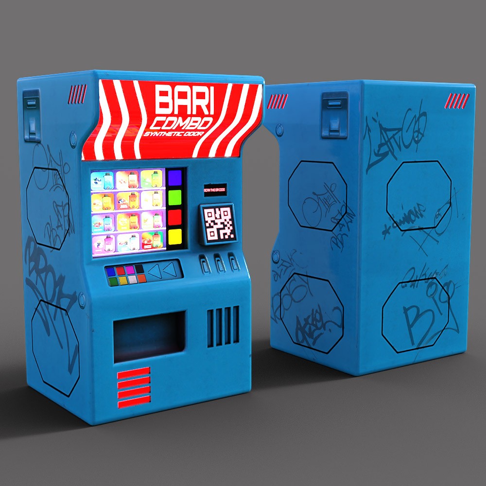 Animated Cyberpunk Vending Machines for Daz Studio by N/A