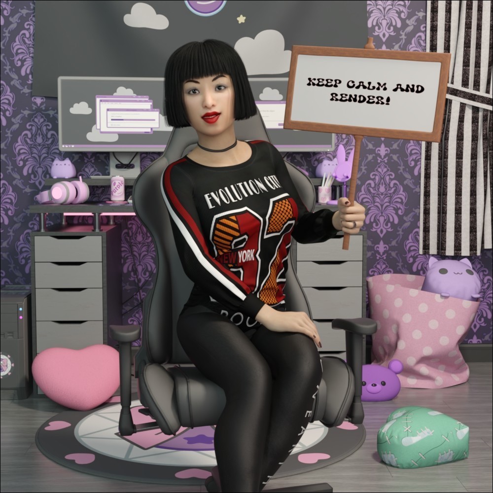 Small Sign and Poses for Daz Studio by N/A