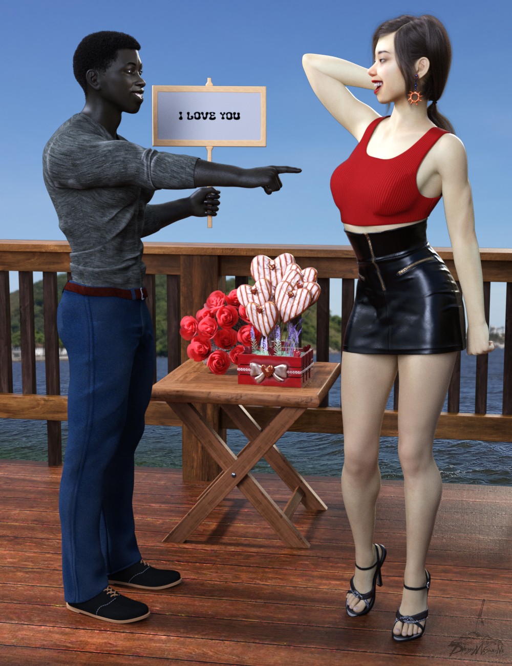 Small Sign and Poses for Daz Studio by N/A