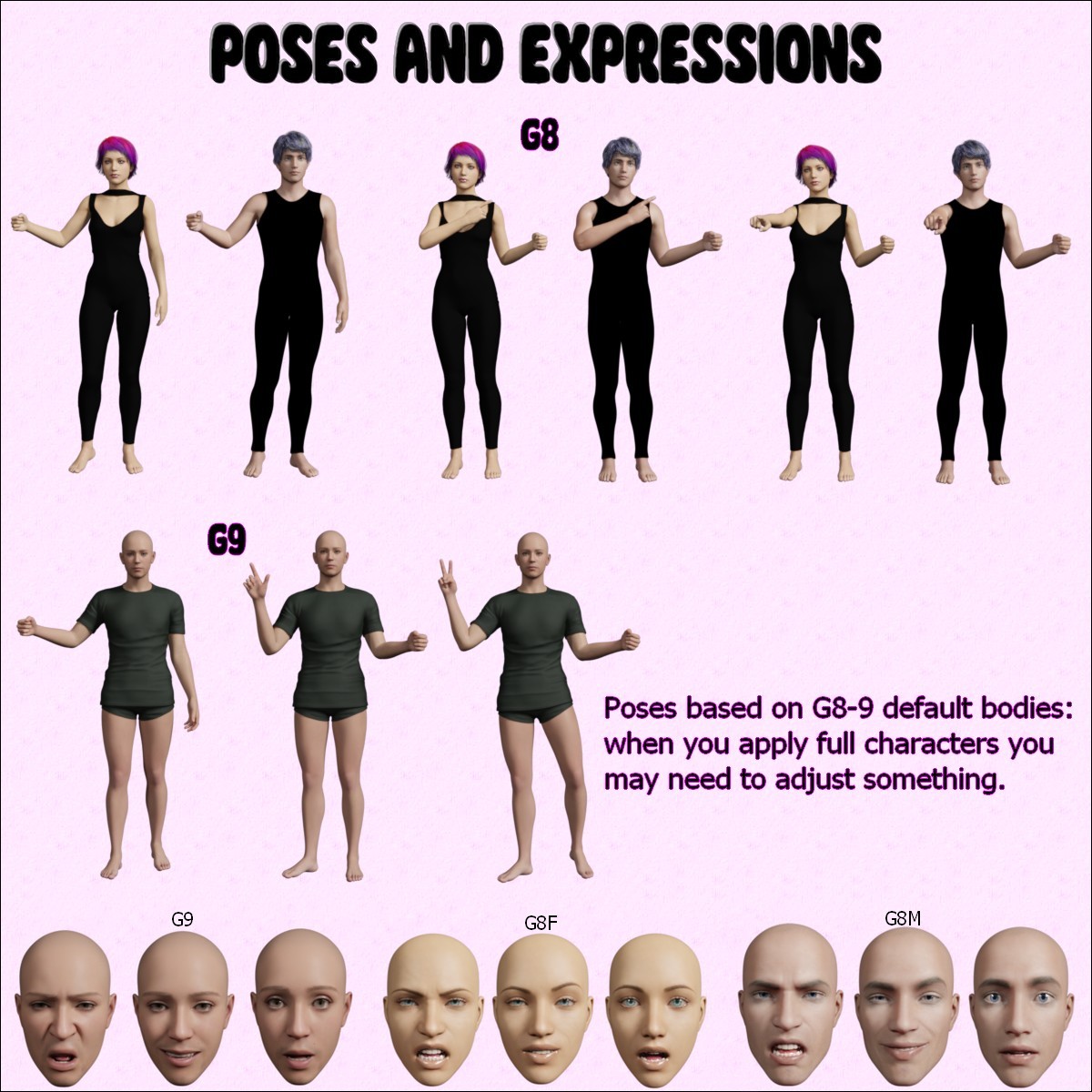 Small Sign and Poses for Daz Studio by N/A