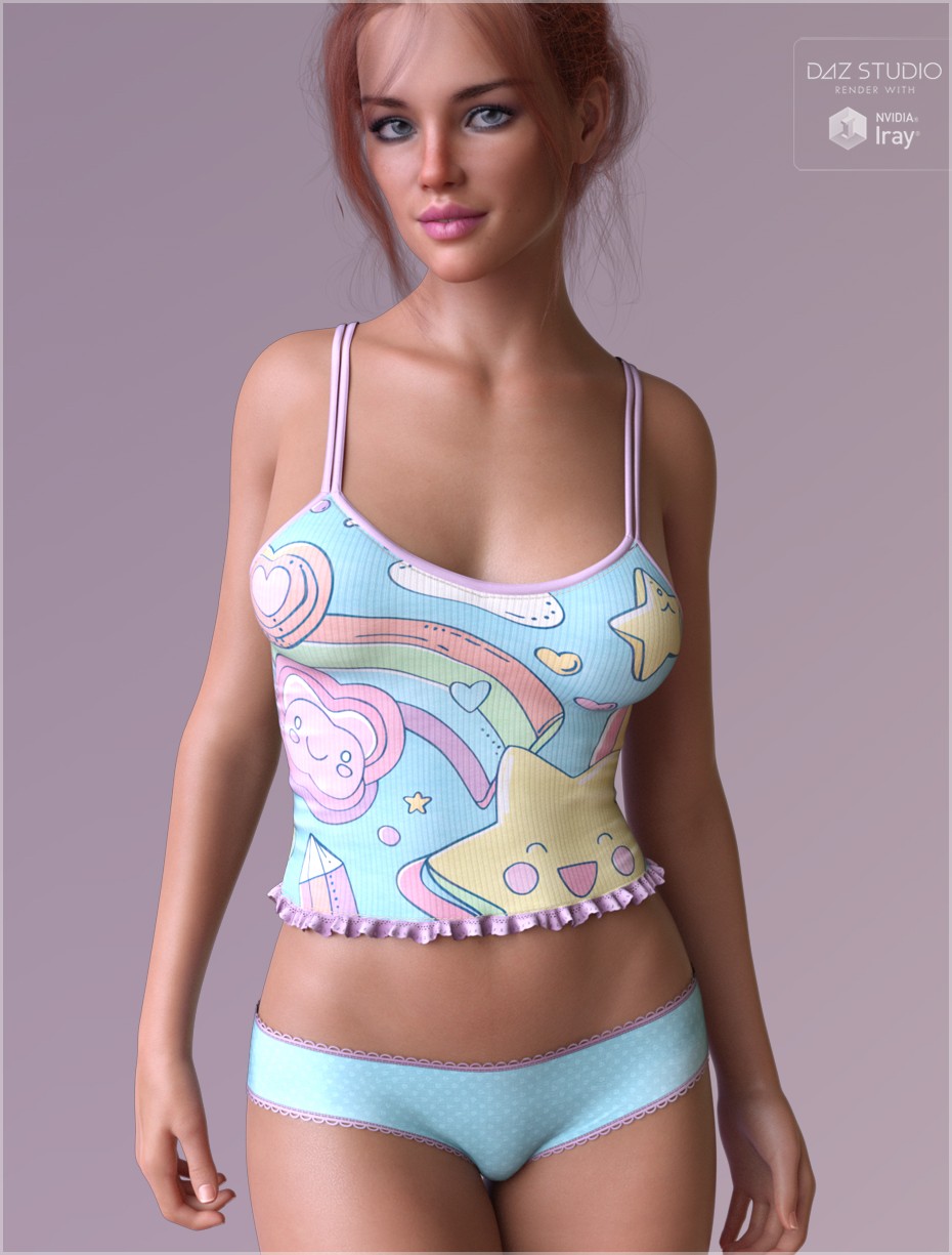 Sweetheart Textures for Cuddle Bug PJ Set by N/A