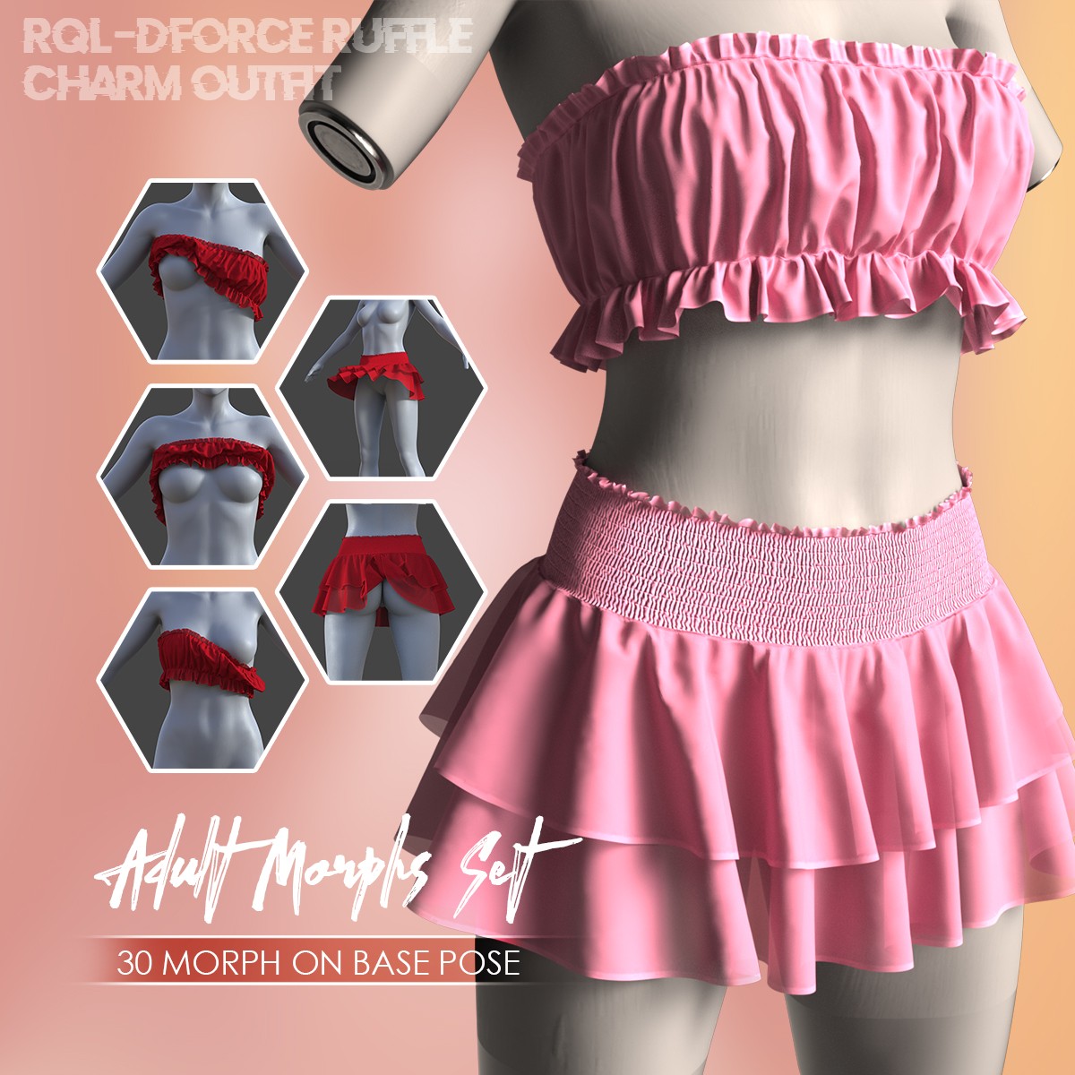 RQL-dForce Ruffle Charm Outfit G8F & G8.1F by N/A
