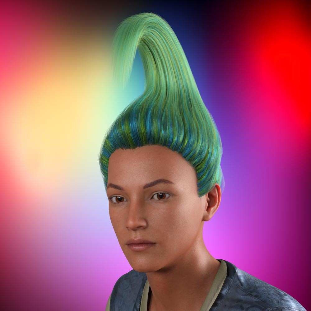 Prae-Elf Hair for G8 and G9 Daz by N/A