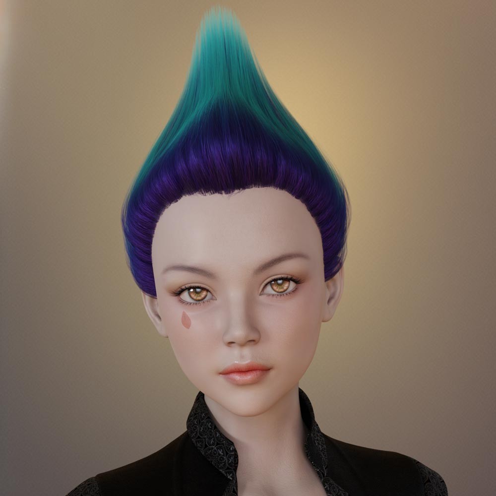 Prae-Elf Hair for G8 and G9 Daz by N/A