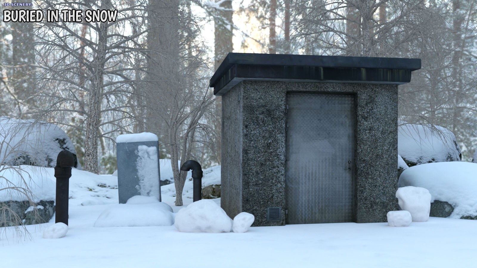 3D Scenery: Buried In The Snow by N/A