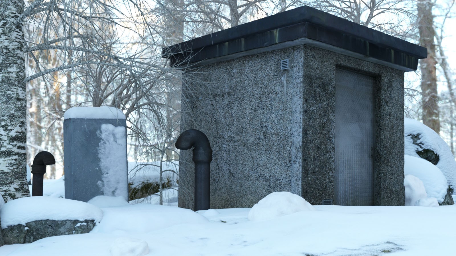 3D Scenery: Buried In The Snow by N/A