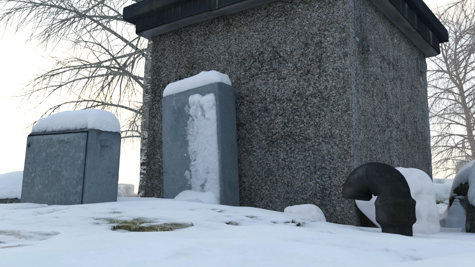 3D Scenery: Buried In The Snow by N/A