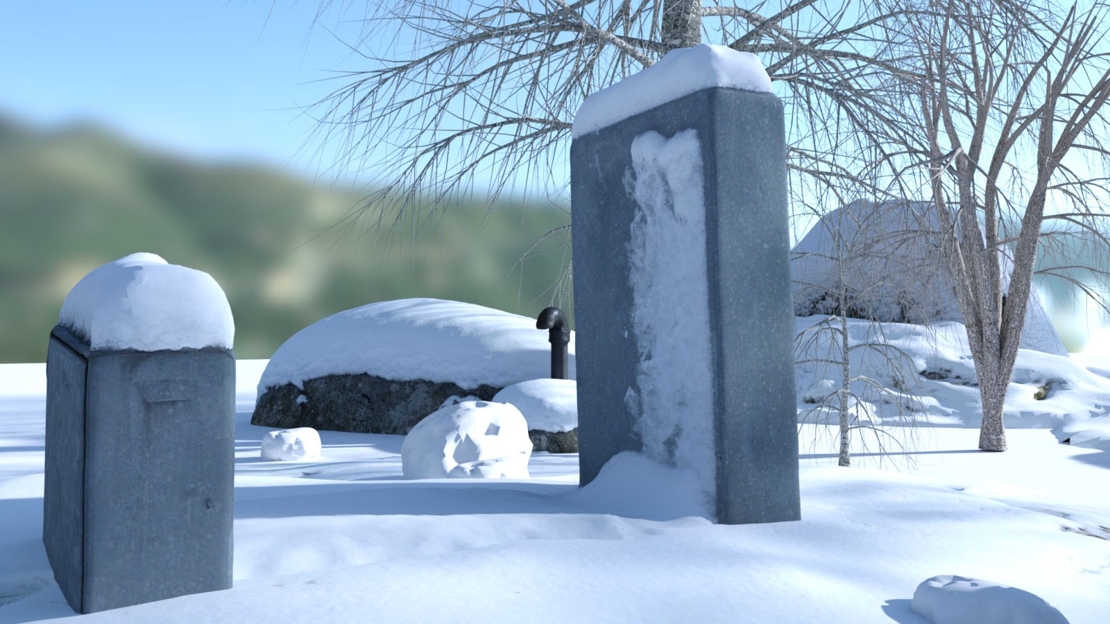 3D Scenery: Buried In The Snow by N/A