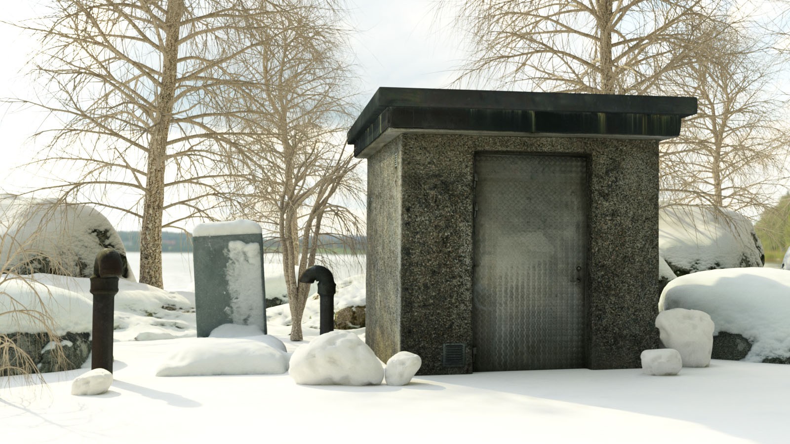 3D Scenery: Buried In The Snow by N/A