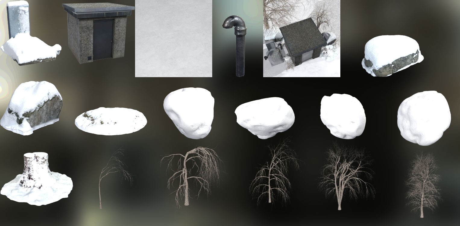 3D Scenery: Buried In The Snow by N/A