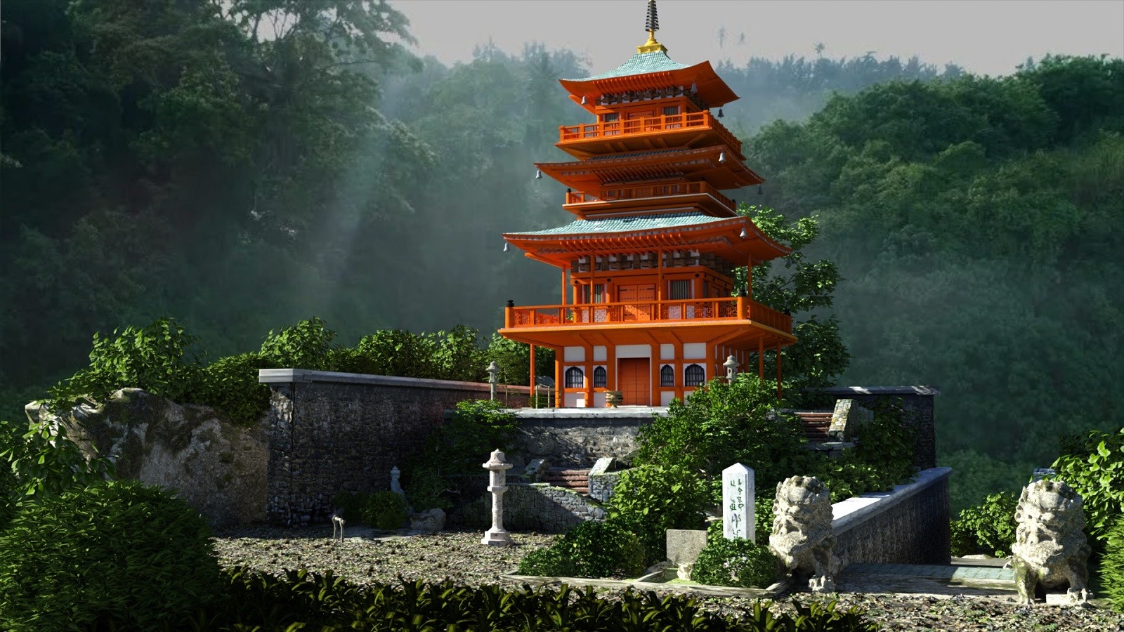Ancient Pagoda for DAZ by N/A