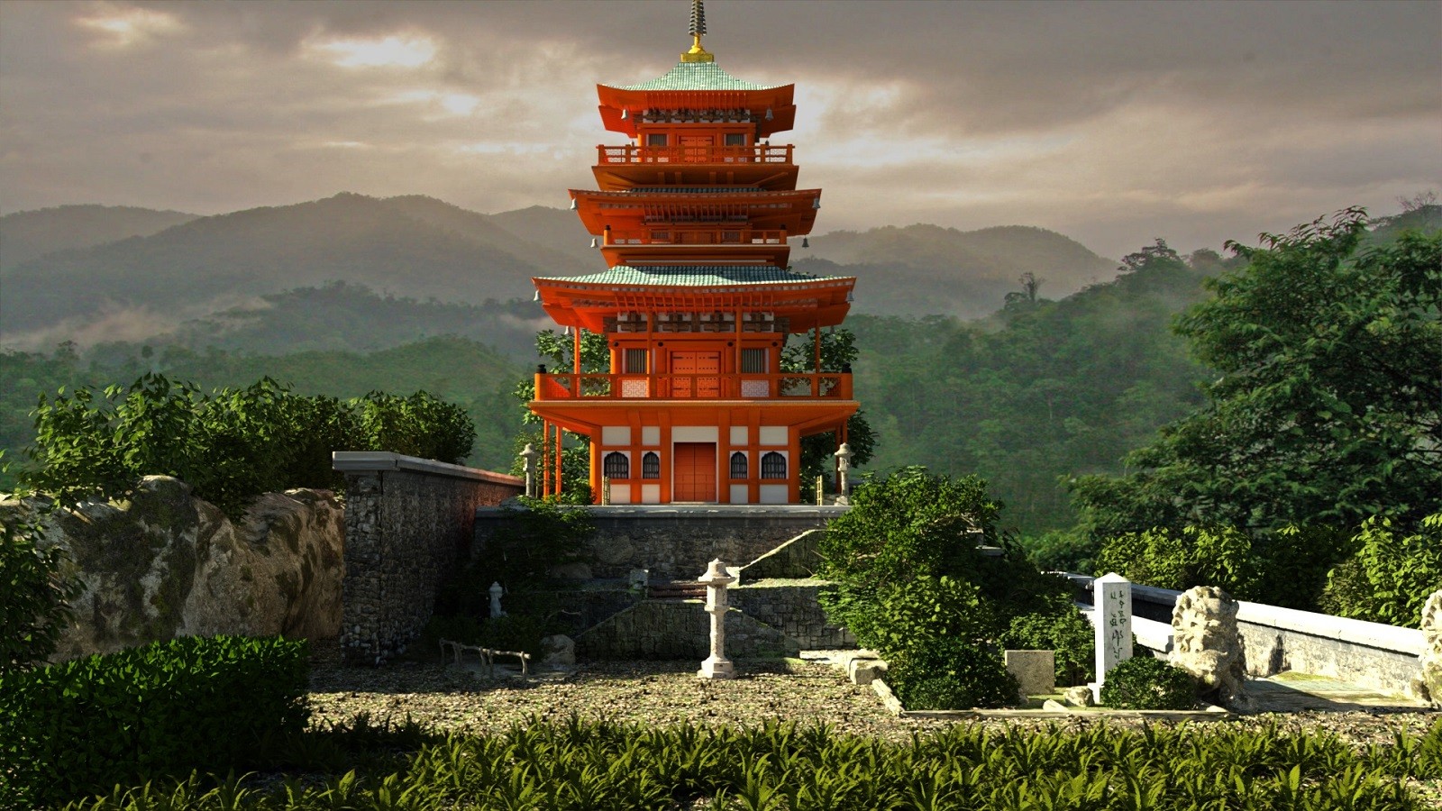Ancient Pagoda for DAZ by N/A
