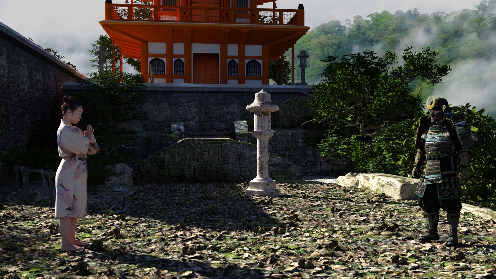 Ancient Pagoda for DAZ by N/A