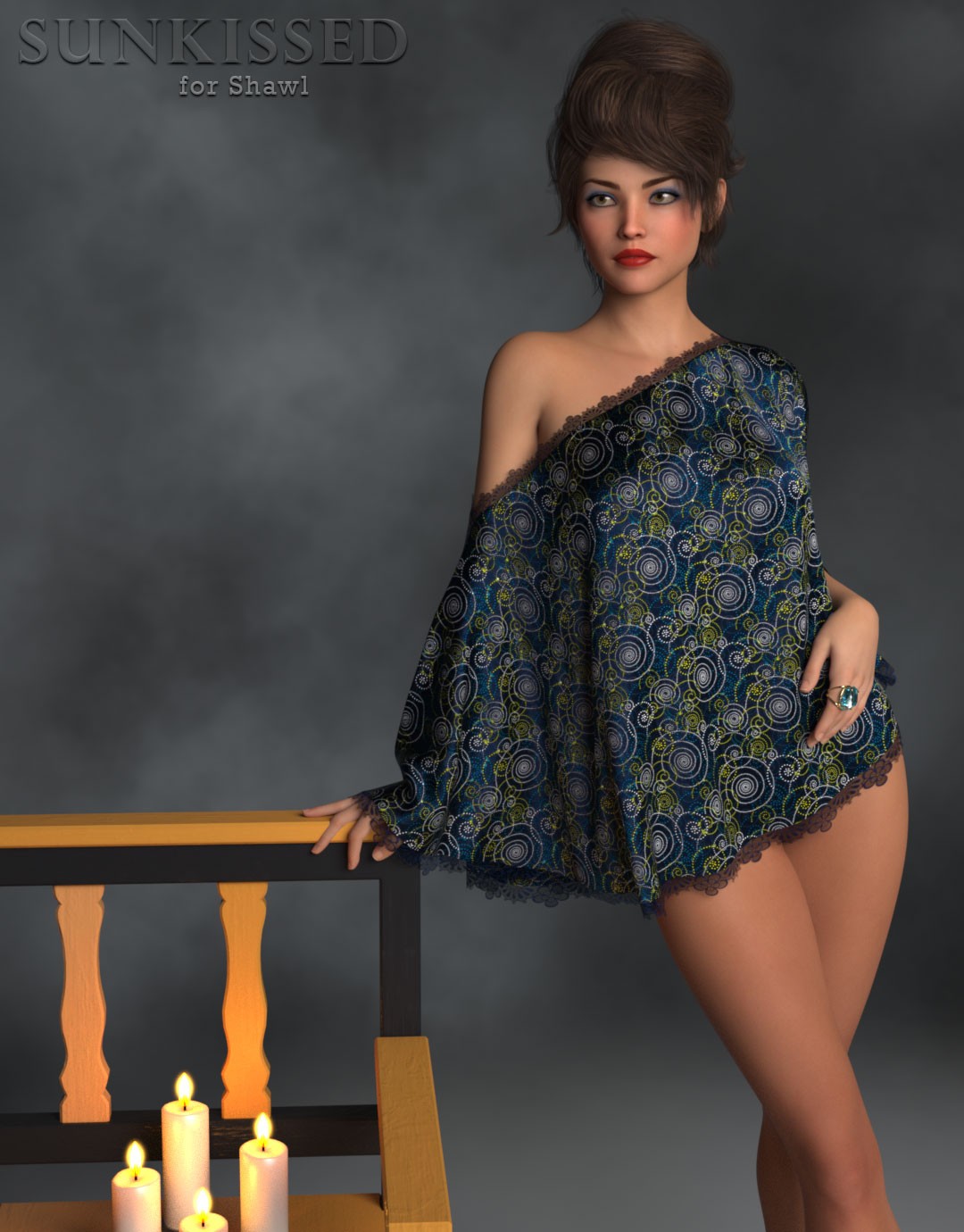 Sunkissed for Sheer Chiffon Shawl by N/A