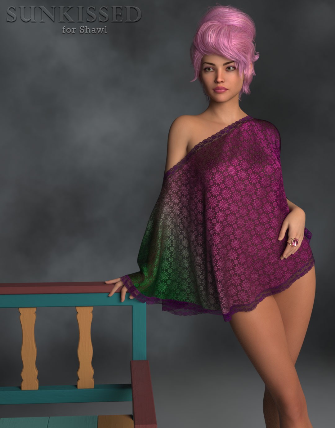 Sunkissed for Sheer Chiffon Shawl by N/A