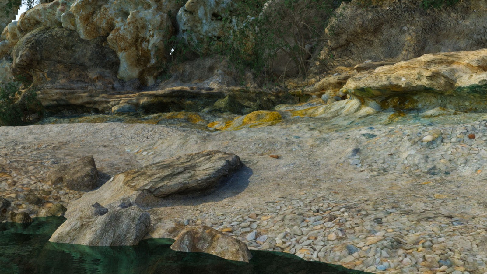3D Scenery: Rocky Beach by N/A