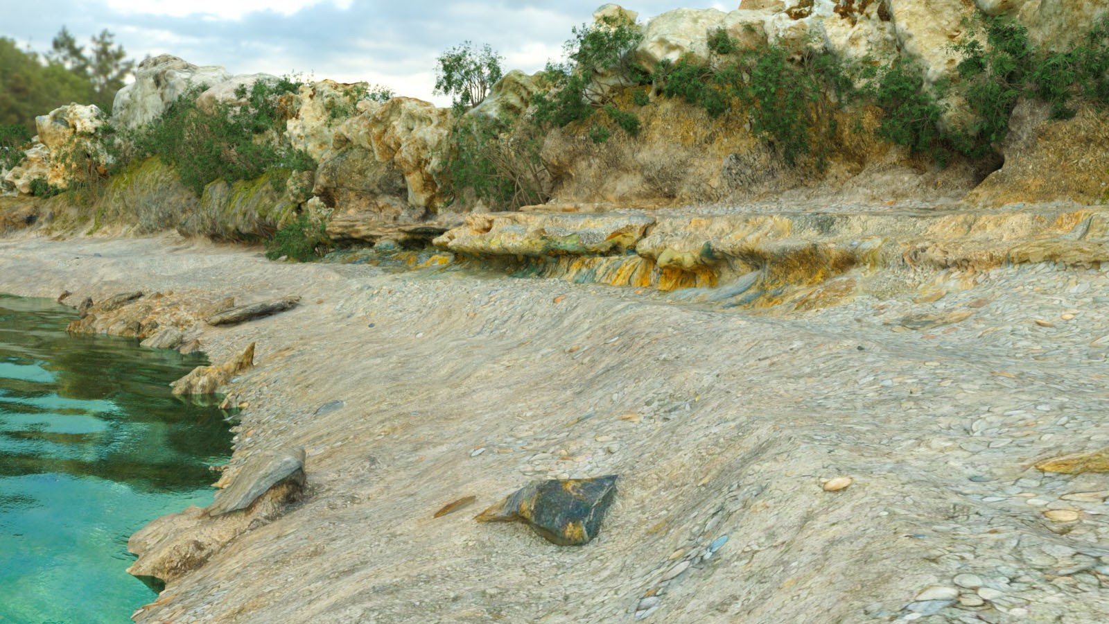 3D Scenery: Rocky Beach by N/A