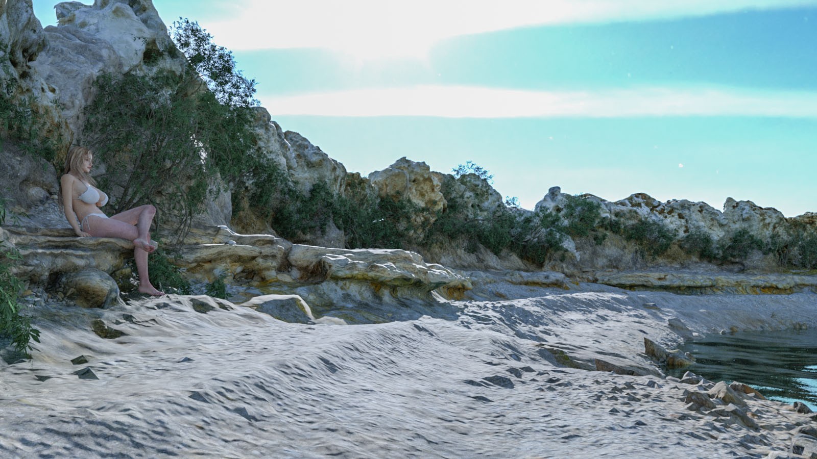 3D Scenery: Rocky Beach by N/A