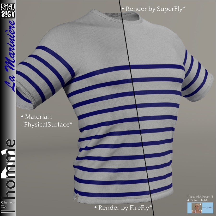 La Marinière Dynamic T-Shirt for L'Homme2 by N/A