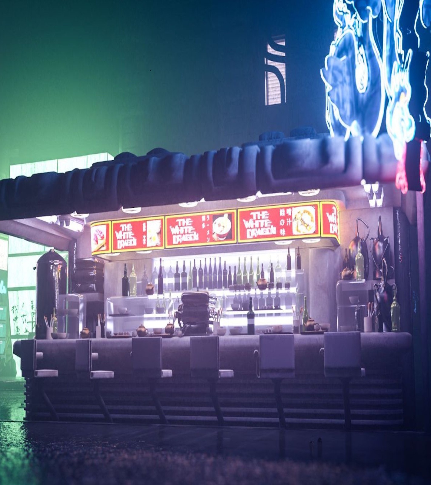 The White Dragon Noodle Bar for Daz Studio by N/A