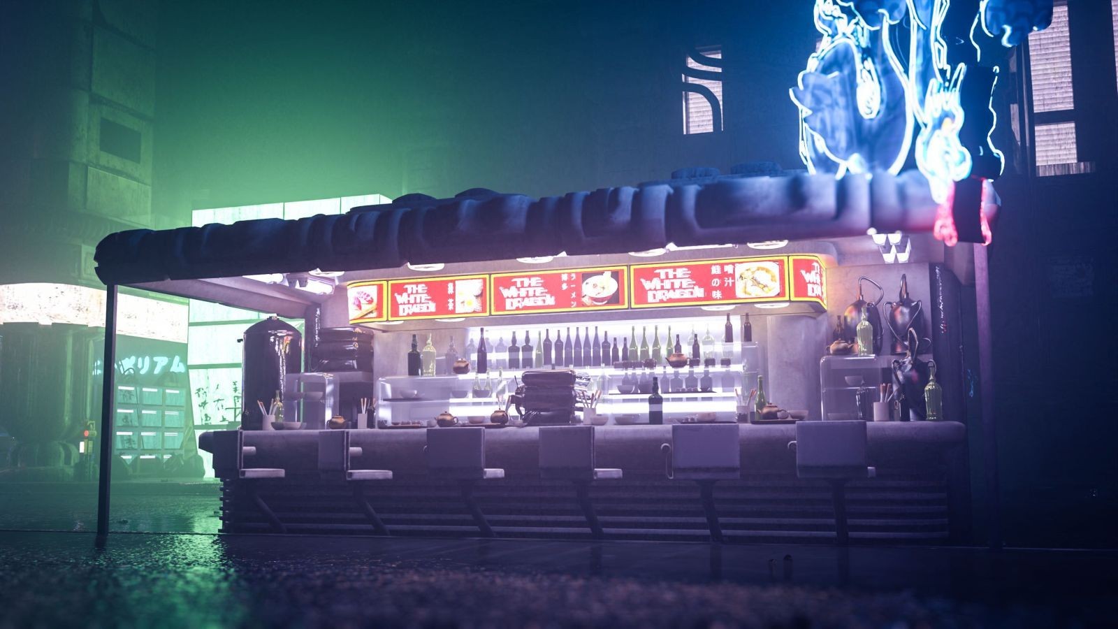 The White Dragon Noodle Bar for Daz Studio by N/A