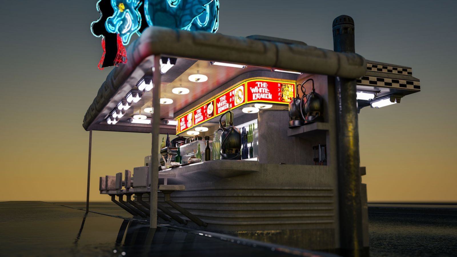 The White Dragon Noodle Bar for Daz Studio by N/A