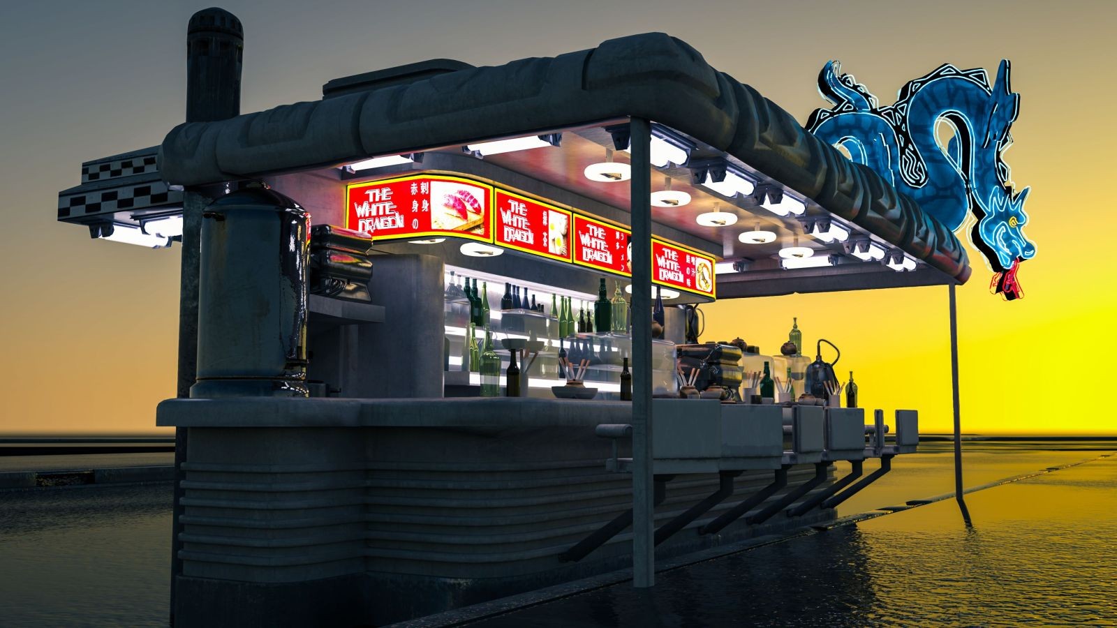 The White Dragon Noodle Bar for Daz Studio by N/A