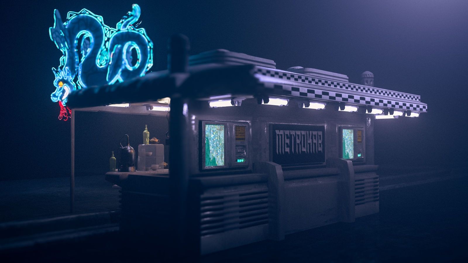 The White Dragon Noodle Bar for Daz Studio by N/A
