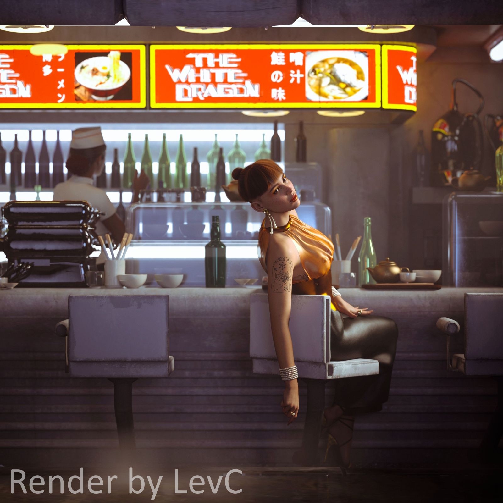 The White Dragon Noodle Bar for Daz Studio by N/A