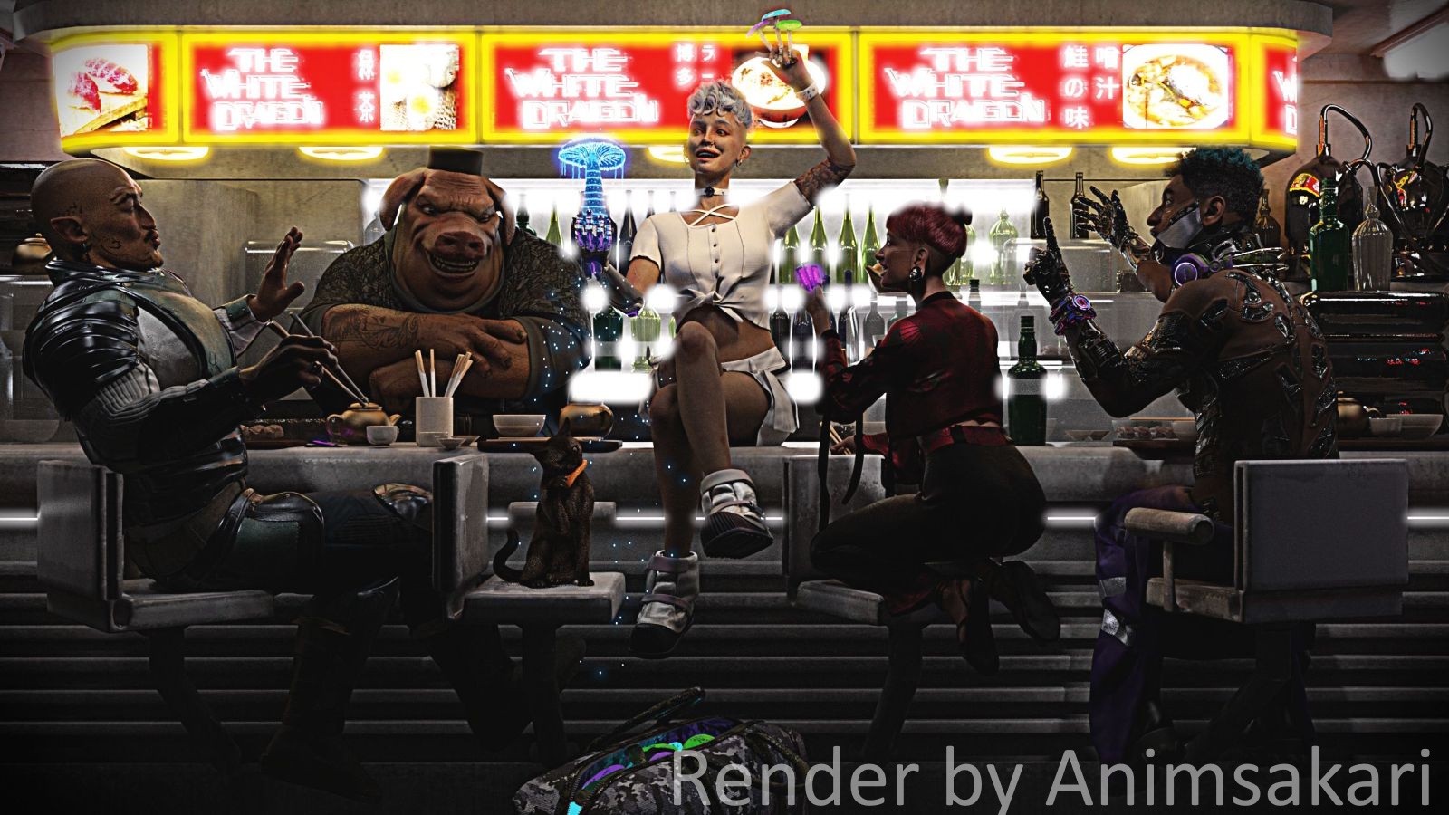 The White Dragon Noodle Bar for Daz Studio by N/A