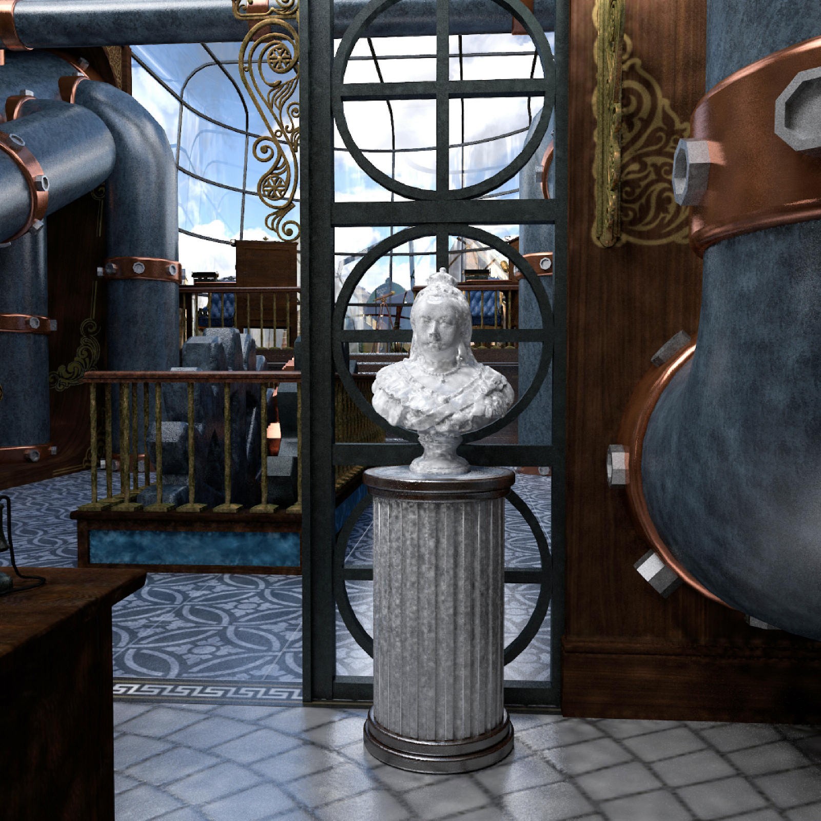Steampunk Workshop for Poser by N/A