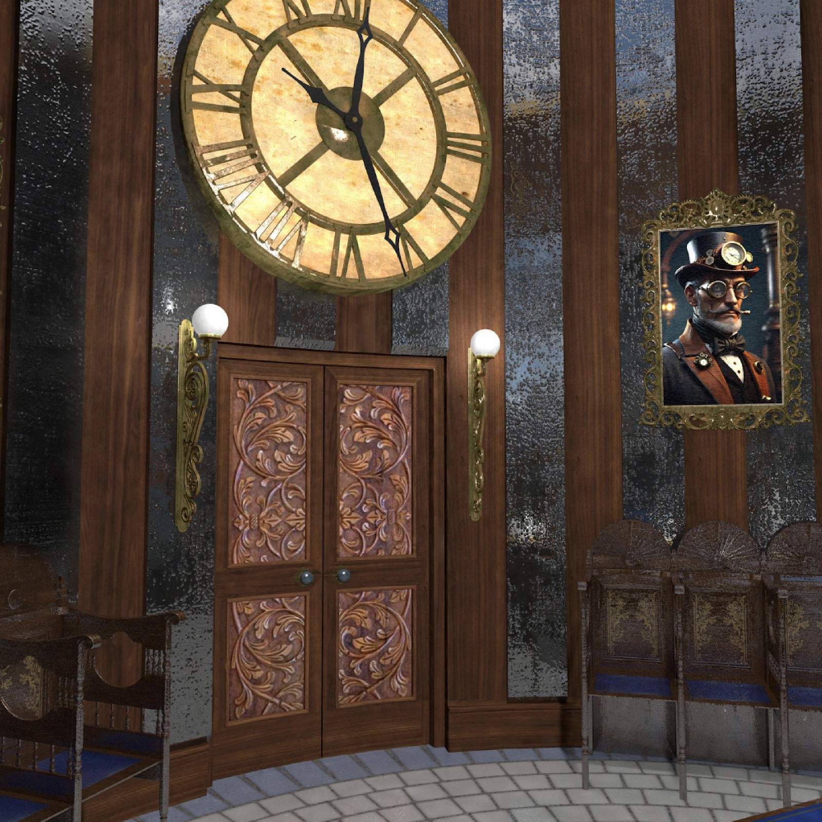 Steampunk Workshop for Poser by N/A