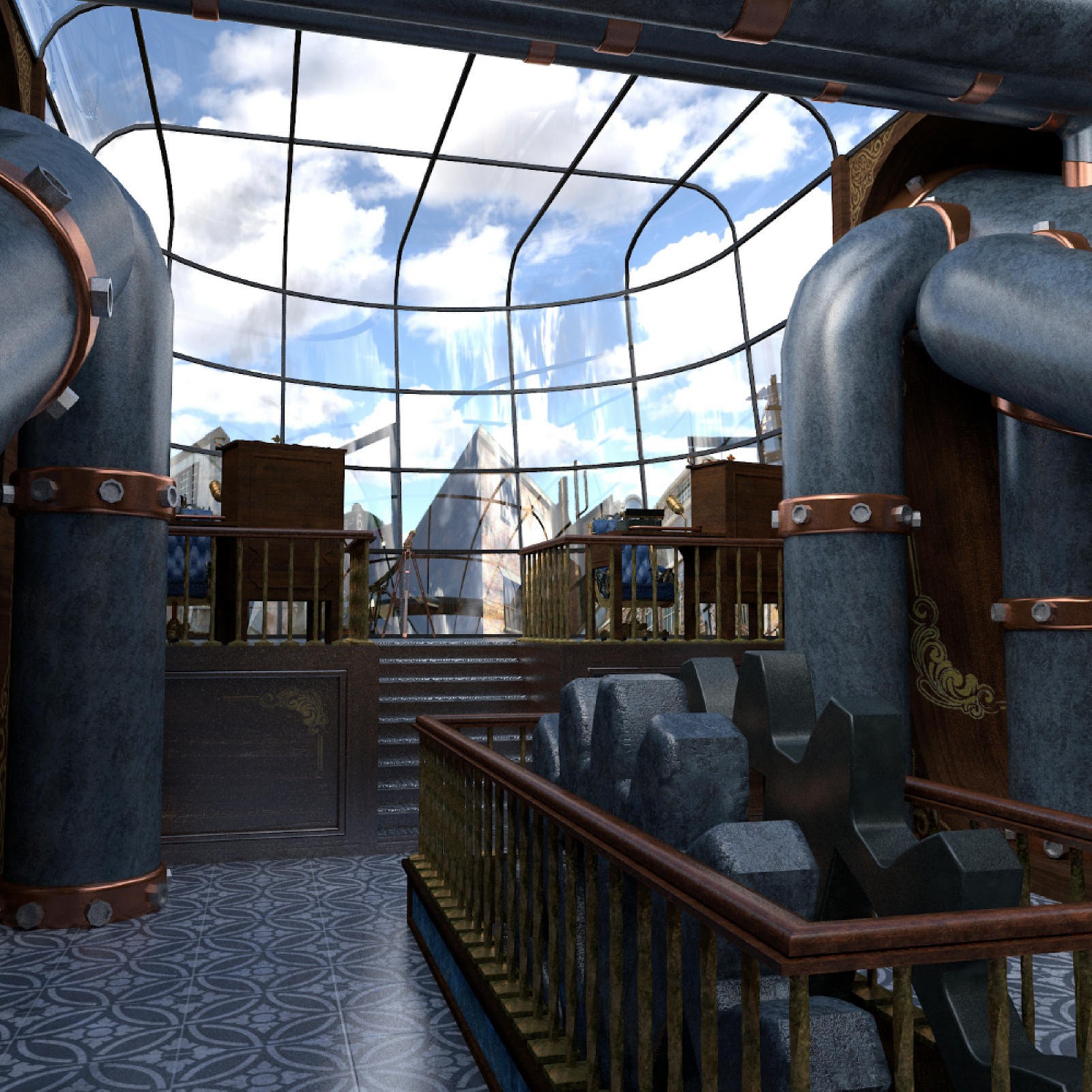 Steampunk Workshop for Poser by N/A