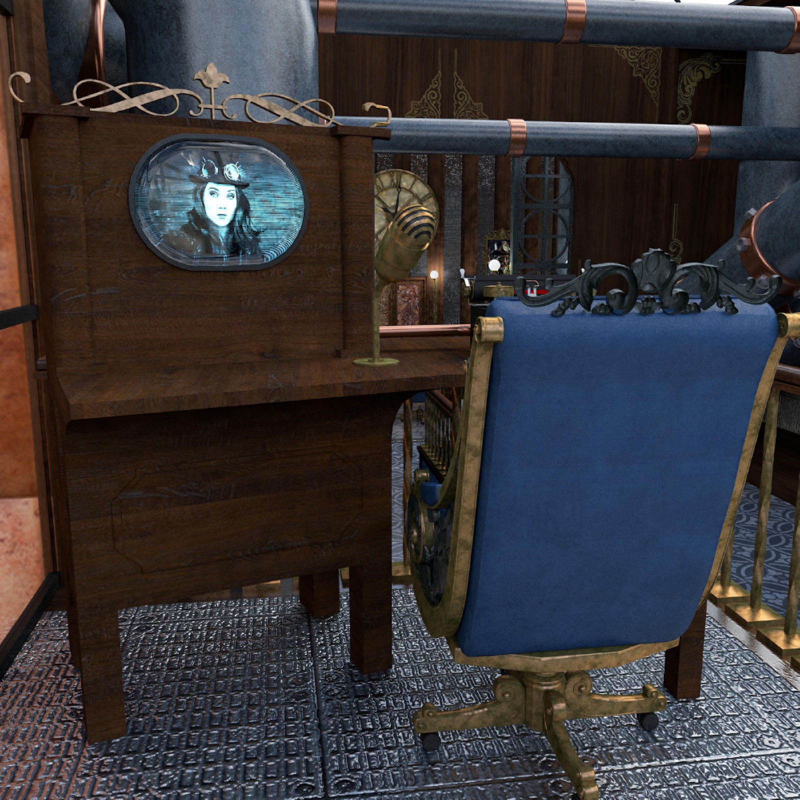 Steampunk Workshop for Poser by N/A