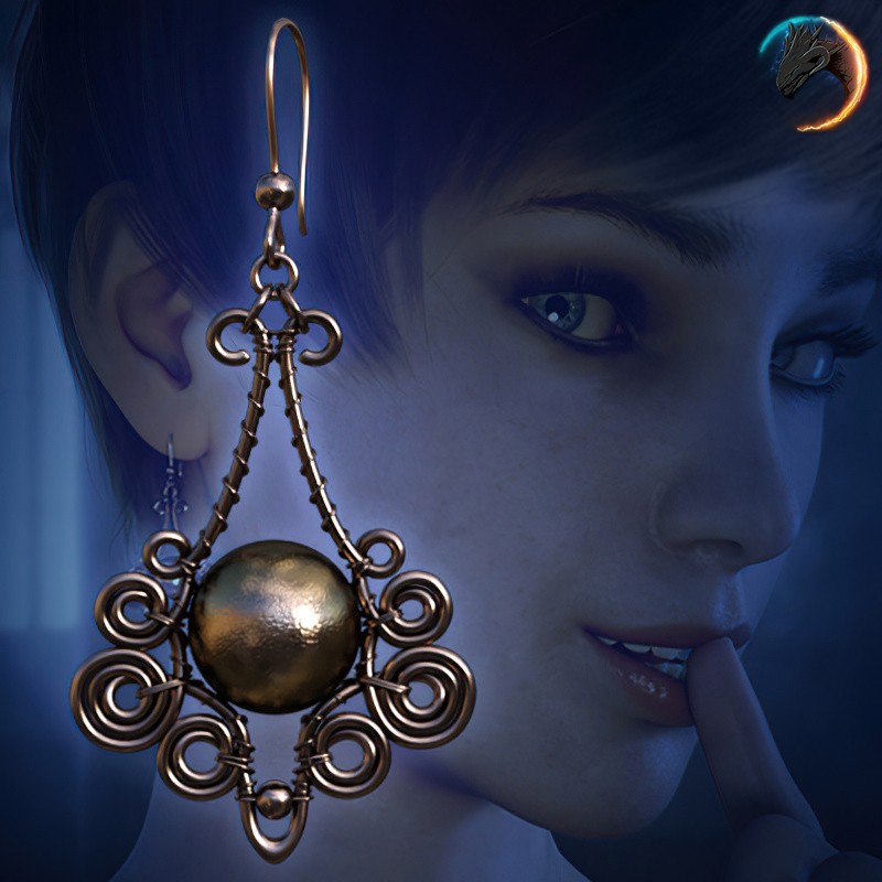 (TA) Vifer Earrings for Genesis 8, 8.1 Female by N/A