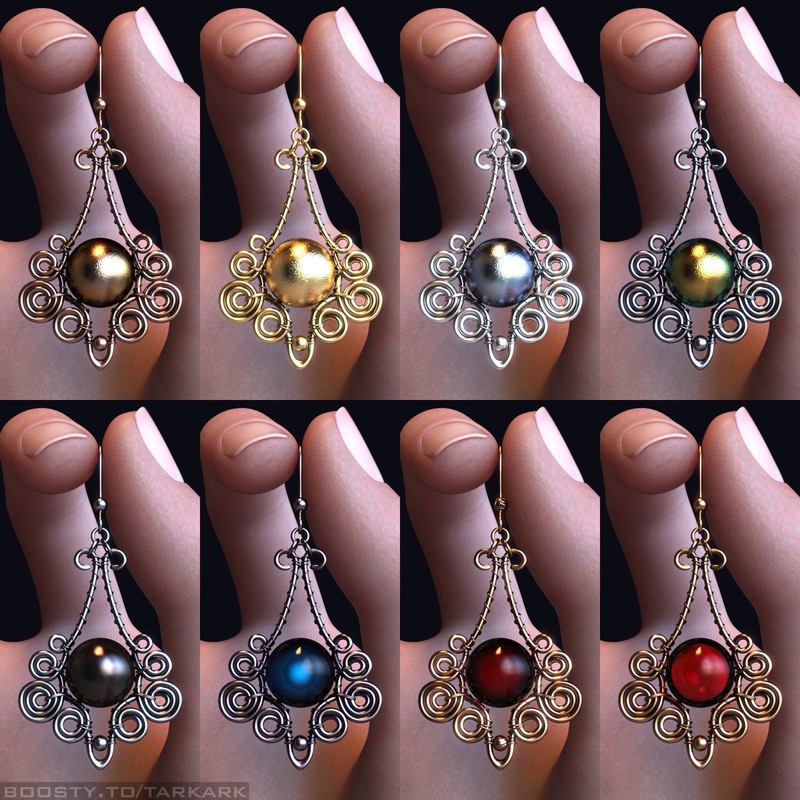 (TA) Vifer Earrings for Genesis 8, 8.1 Female by N/A