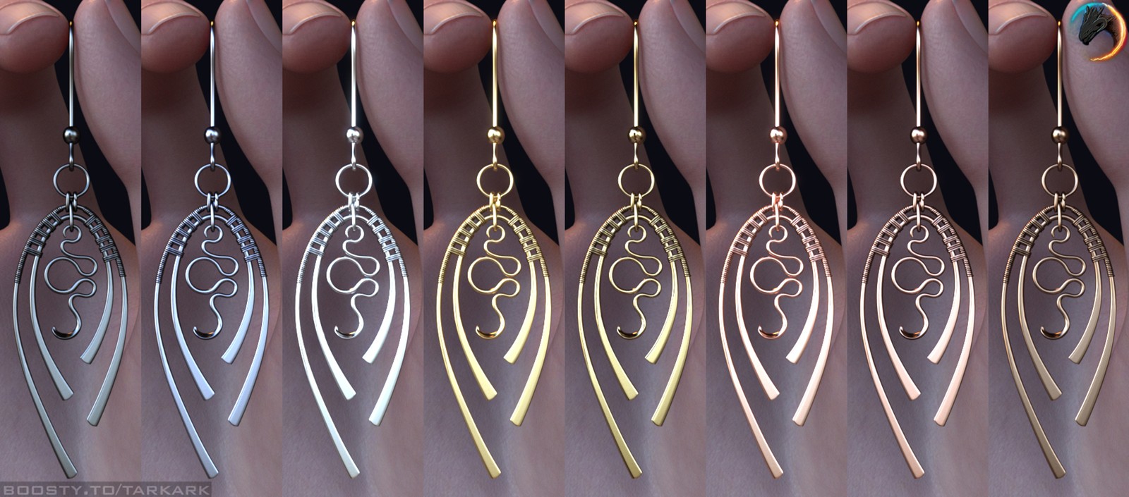 (TA) Sinc Earrings for Genesis 8 and 8.1 Female by N/A