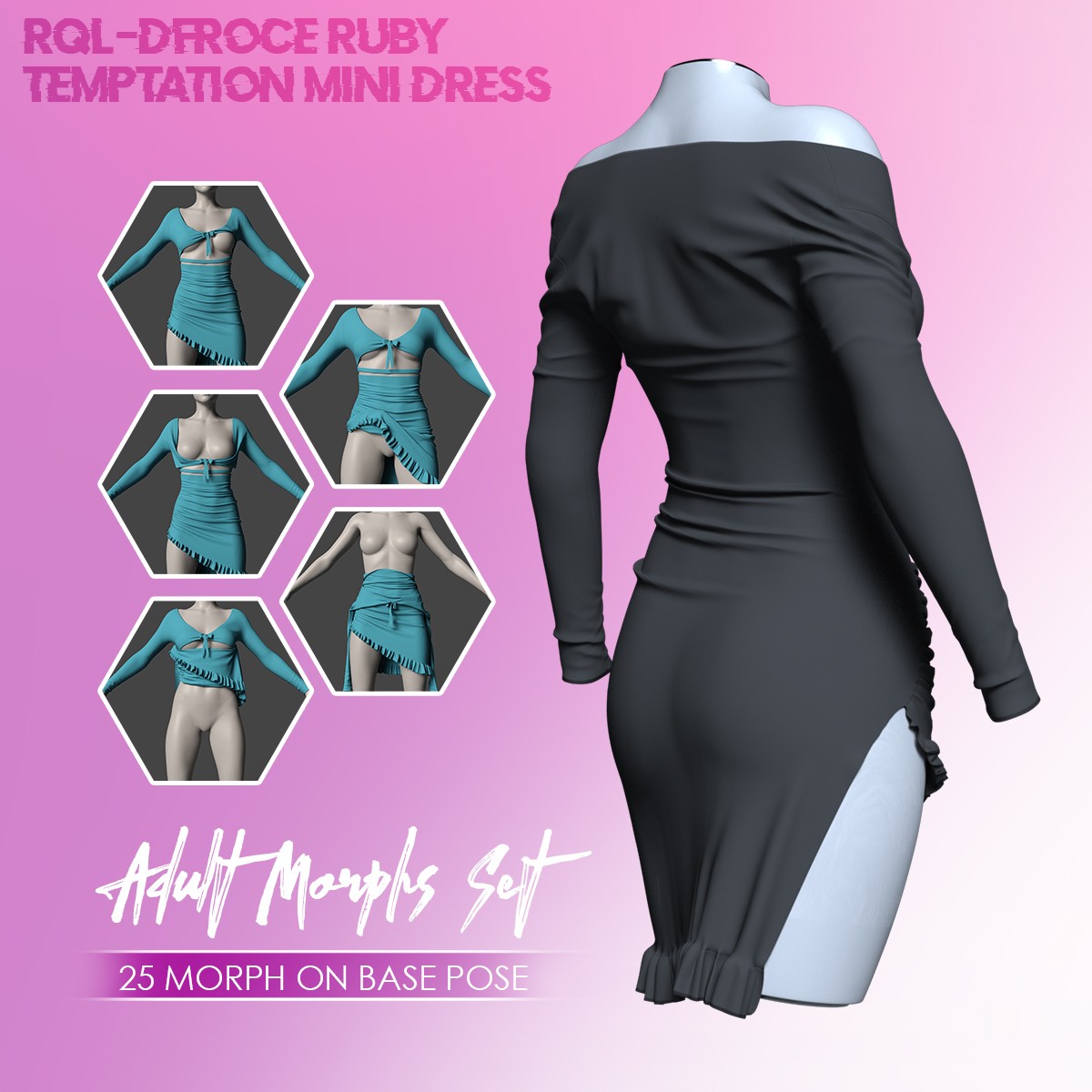 Rql-Dfroce Ruby Temptation Mini Dress G8F & G8.1F by N/A