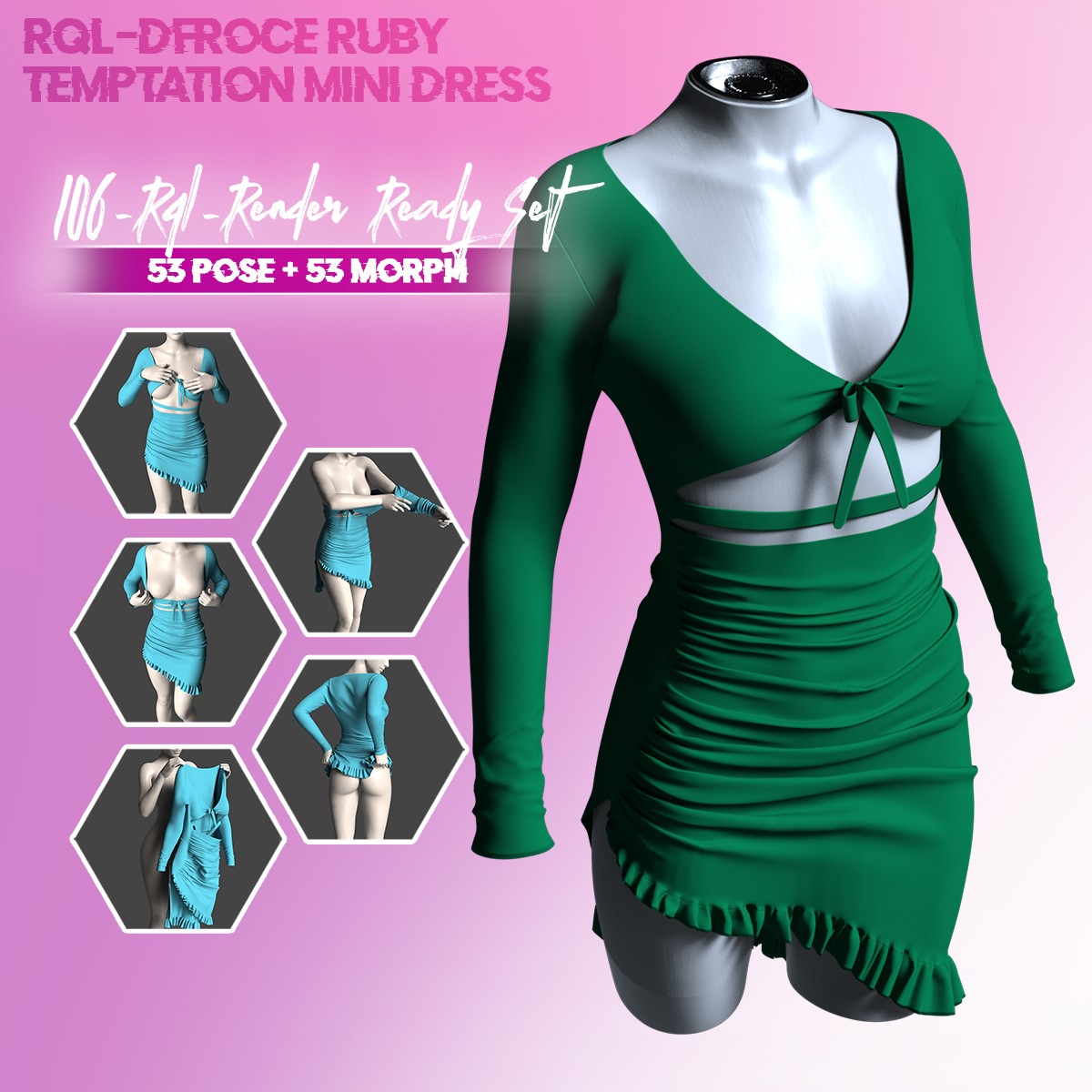 Rql-Dfroce Ruby Temptation Mini Dress G8F & G8.1F by N/A