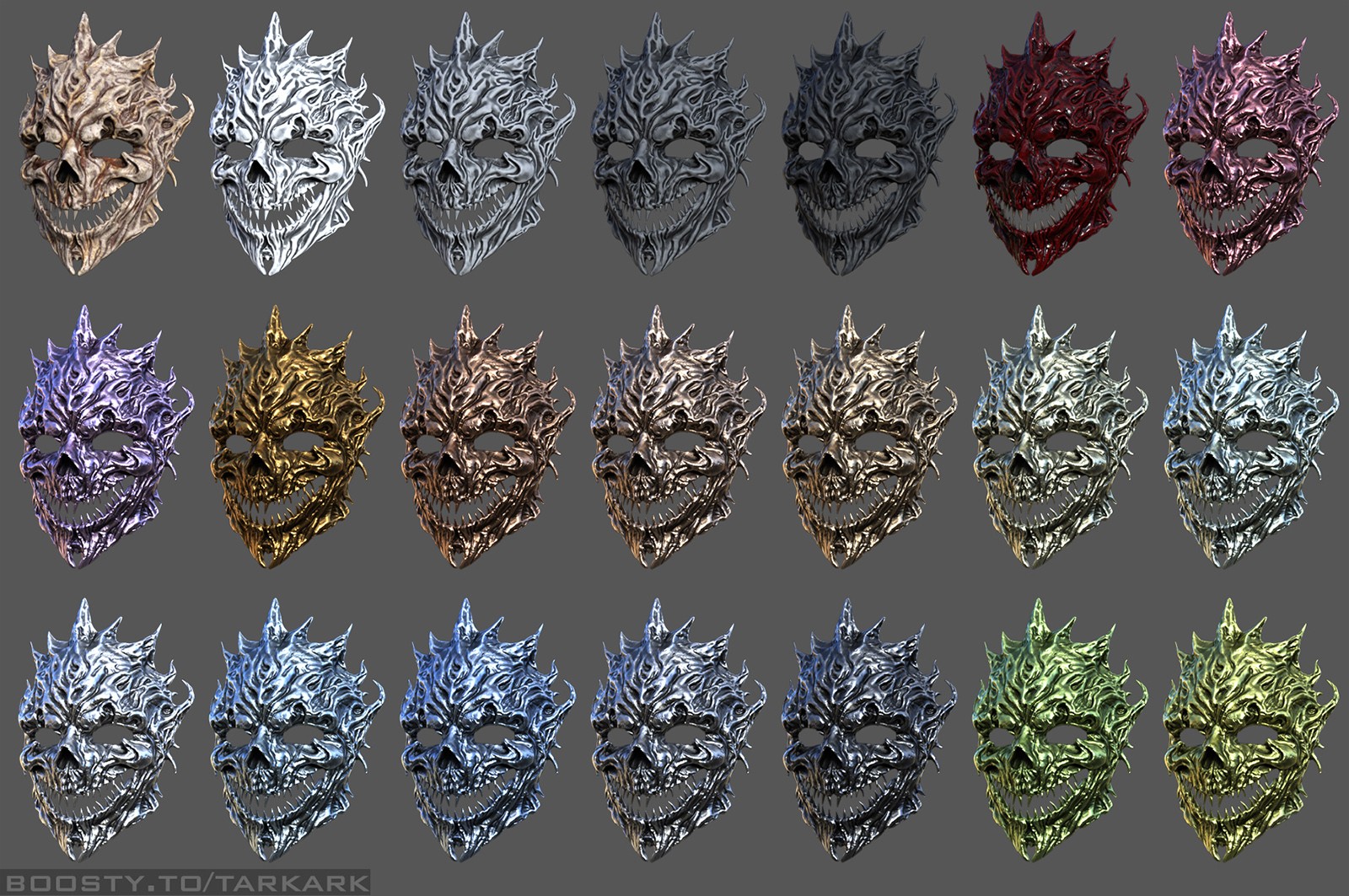 (TA) Demonic Mask for Genesis 8 Male by N/A