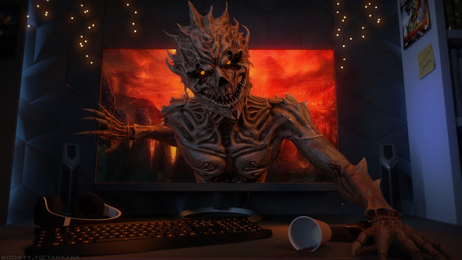 (TA) Demonic Mask for Genesis 8 Male by N/A