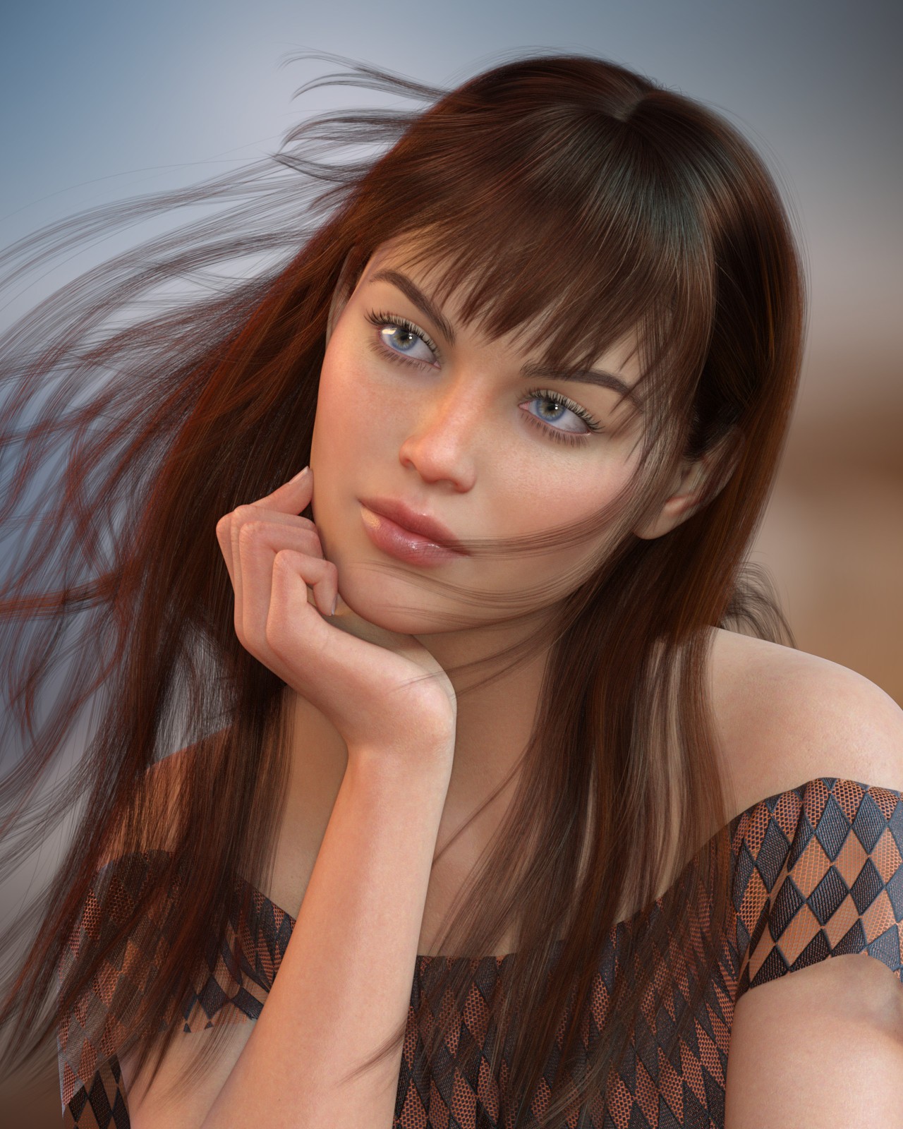 ALO Areti Hair for Genesis 9, 8 and 8.1 Females by N/A