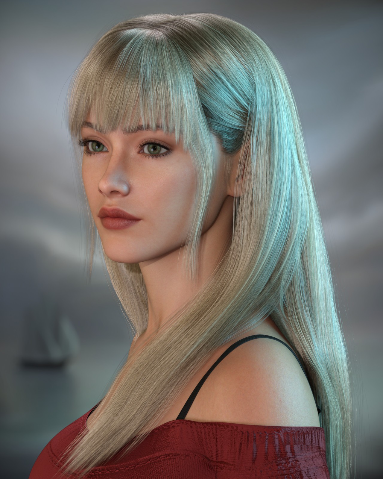 ALO Areti Hair for Genesis 9, 8 and 8.1 Females by N/A